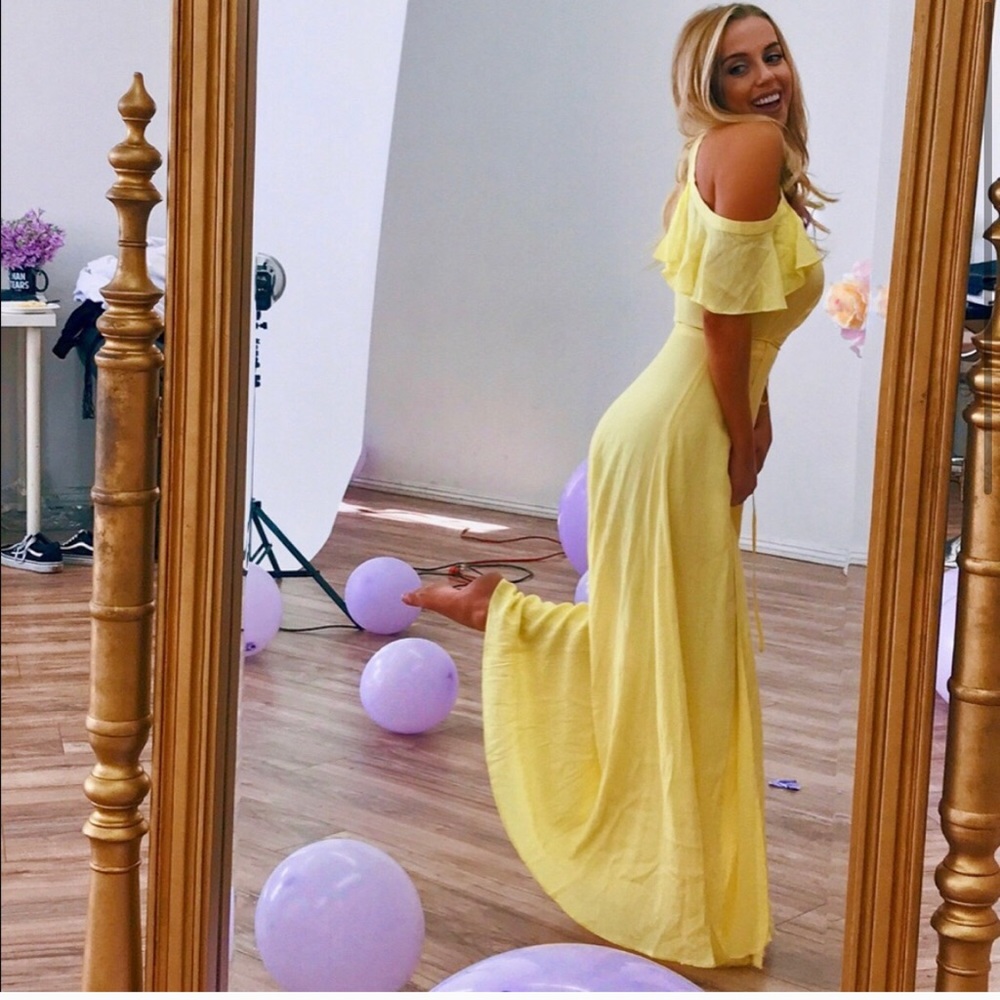 Privacy Please Yellow Maxi Dress